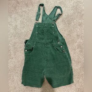 Vintage Green Corduroy Overalls
